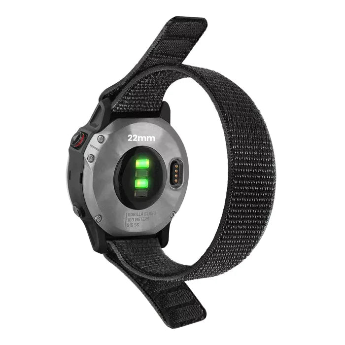 Forza 22mm Nylon Replacement Watch Strap For Garmin Fenix 5/5 Plus/6/7/ Instinct/Forerunner 935 & More