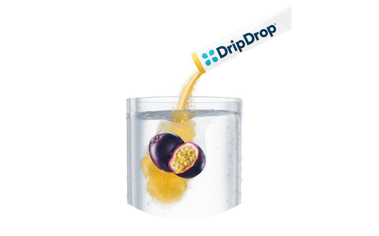DripDrop Hydration Relief ZERO SUGAR Sachets Passion Fruit